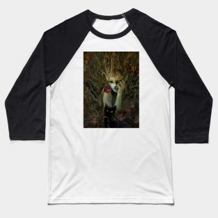 Mask and Cat Baseball T-Shirt